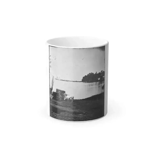 Belle Plain Landing, Virginia. Distance View of Belle Plain Landing on the James River. (U.S. Mail Wagon 2Nd Corps in Foreground) (U.S. Civil War) Color Changing Coffee Mug 11oz Default Title - Go Mug Yourself