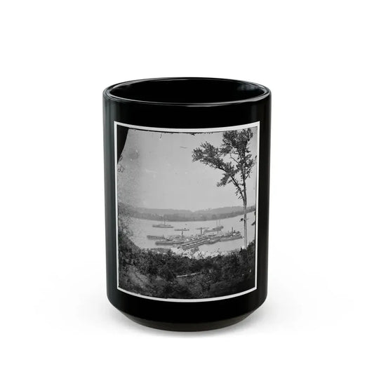 Belle Plain Landing, Virginia. View Of Camp And Transports. (Lower Landing). Photo Taken Near Bull Bluff -3 (U.S. Civil War) Black Coffee Mug 15oz - Go Mug Yourself