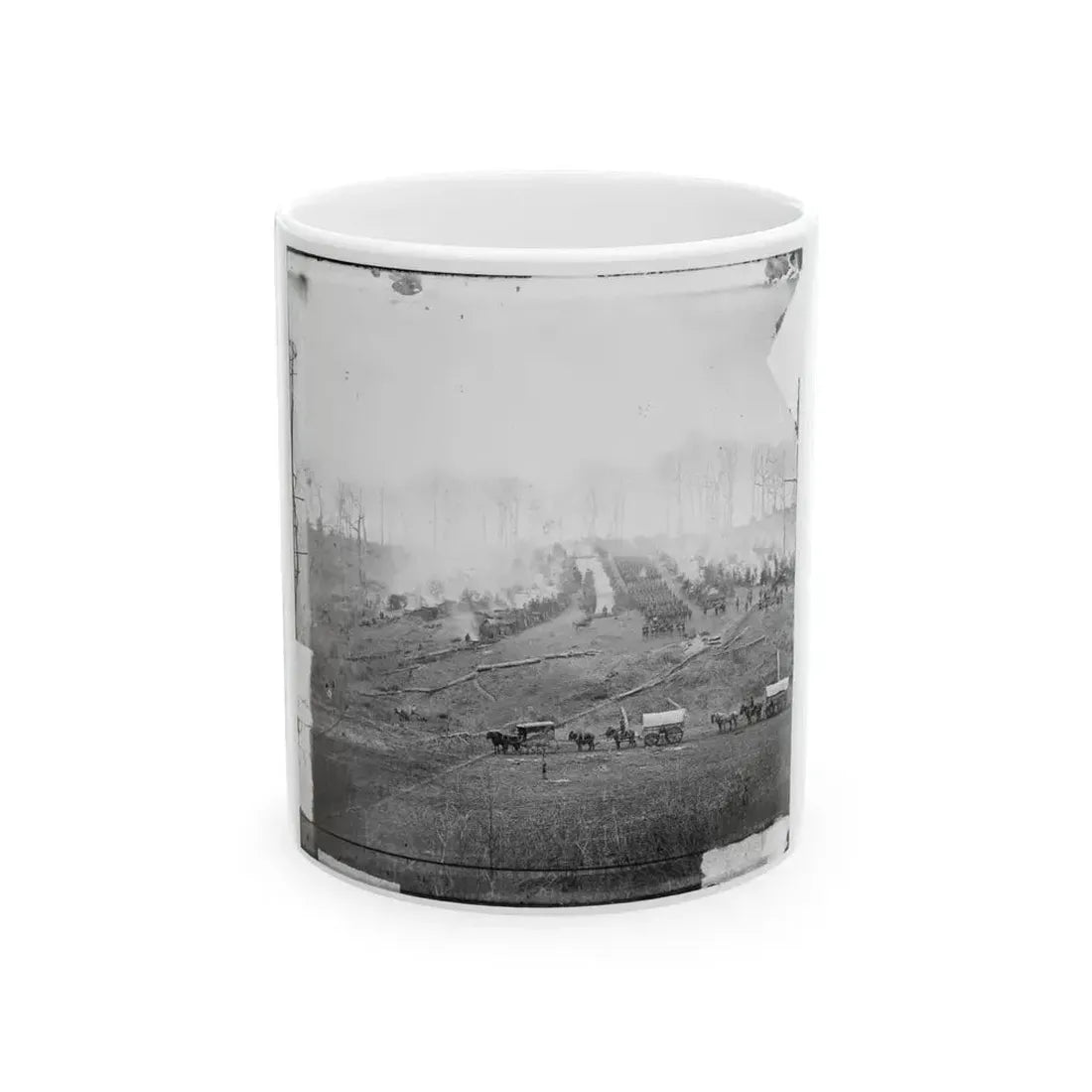 Belle Plain, Virginia. Camp Of 150th Pennsylvania Infantry (U.S. Civil War) White Coffee Mug 11oz - Go Mug Yourself