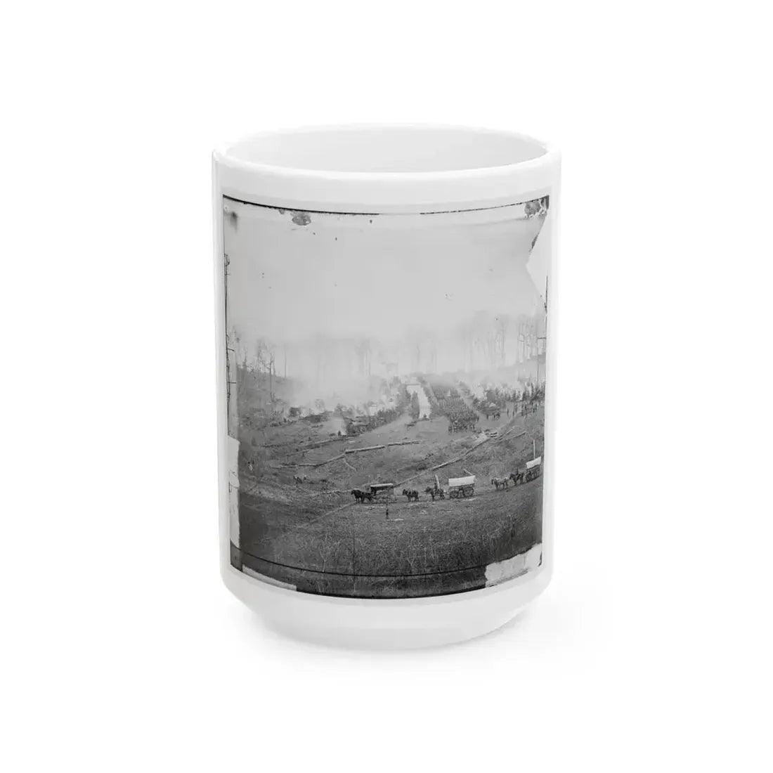 Belle Plain, Virginia. Camp Of 150th Pennsylvania Infantry (U.S. Civil War) White Coffee Mug 15oz - Go Mug Yourself