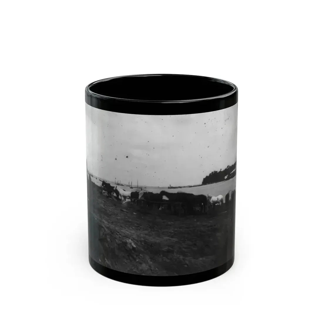 Belle Plains, Va., May 16, 1864, Encampment Of 2nd New York And 1st Massachusetts Heavy Artillery (U.S. Civil War) Black Coffee Mug 11oz - Go Mug Yourself