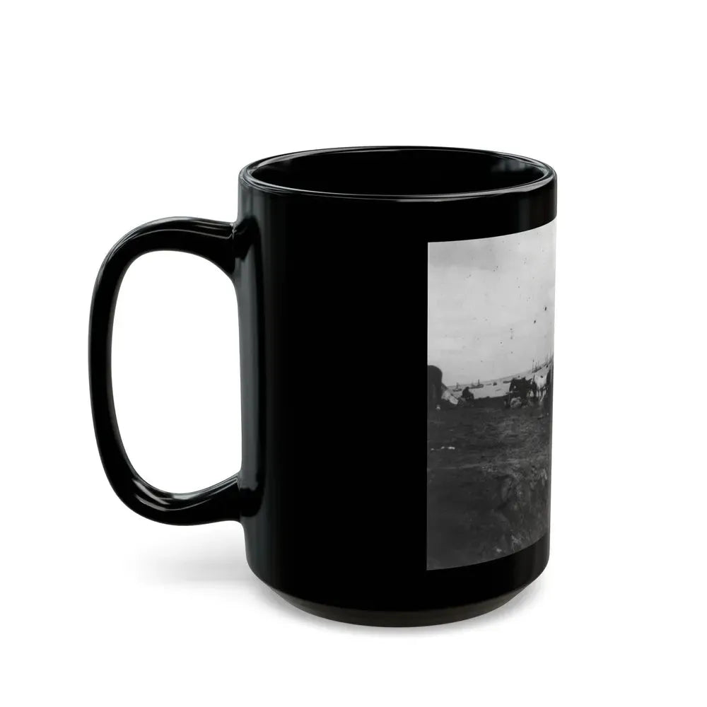 Belle Plains, Va., May 16, 1864, Encampment Of 2nd New York And 1st Massachusetts Heavy Artillery (U.S. Civil War) Black Coffee Mug - Go Mug Yourself
