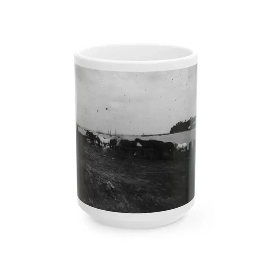 Belle Plains, Va., May 16, 1864, Encampment Of 2nd New York And 1st Massachusetts Heavy Artillery (U.S. Civil War) White Coffee Mug 15oz - Go Mug Yourself