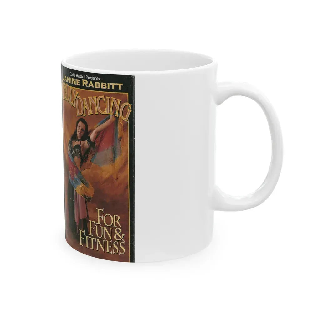 BELLY DANCING FOR FUN AND FITNESS (VHS COVER) - White Coffee Mug - Go Mug Yourself