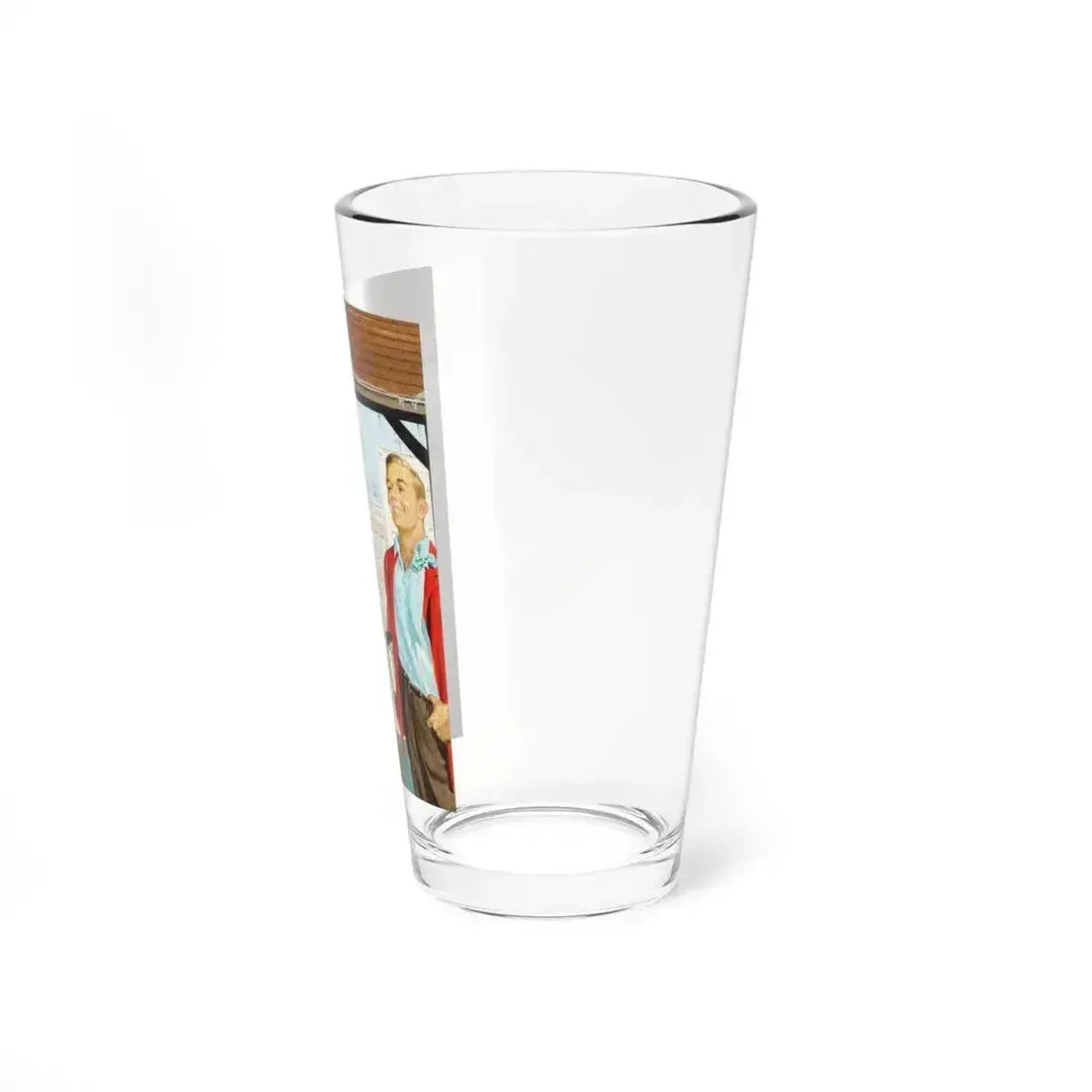Below Zero, American Weekly cover illustration, January 17, 1954 (Magazine Illustration) Pint Glass 16oz - Go Mug Yourself