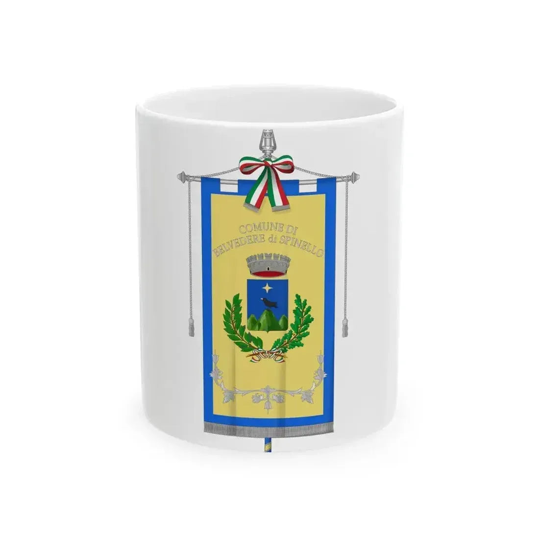 Belvedere di Spinello-Gonfalone (Italy) White Coffee Mug 11oz - Go Mug Yourself