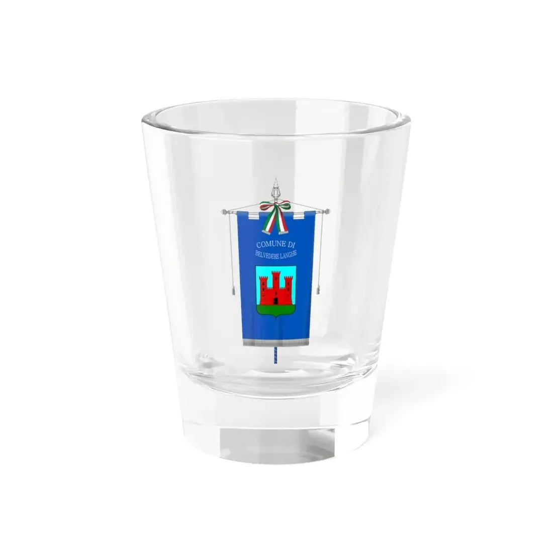 Belvedere Langhe-Gonfalone (Italy) Shot Glass 1.5oz 1.5oz - Go Mug Yourself
