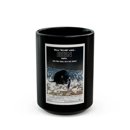 BEN 1972 Movie Poster - Black Coffee Mug 15oz - Go Mug Yourself
