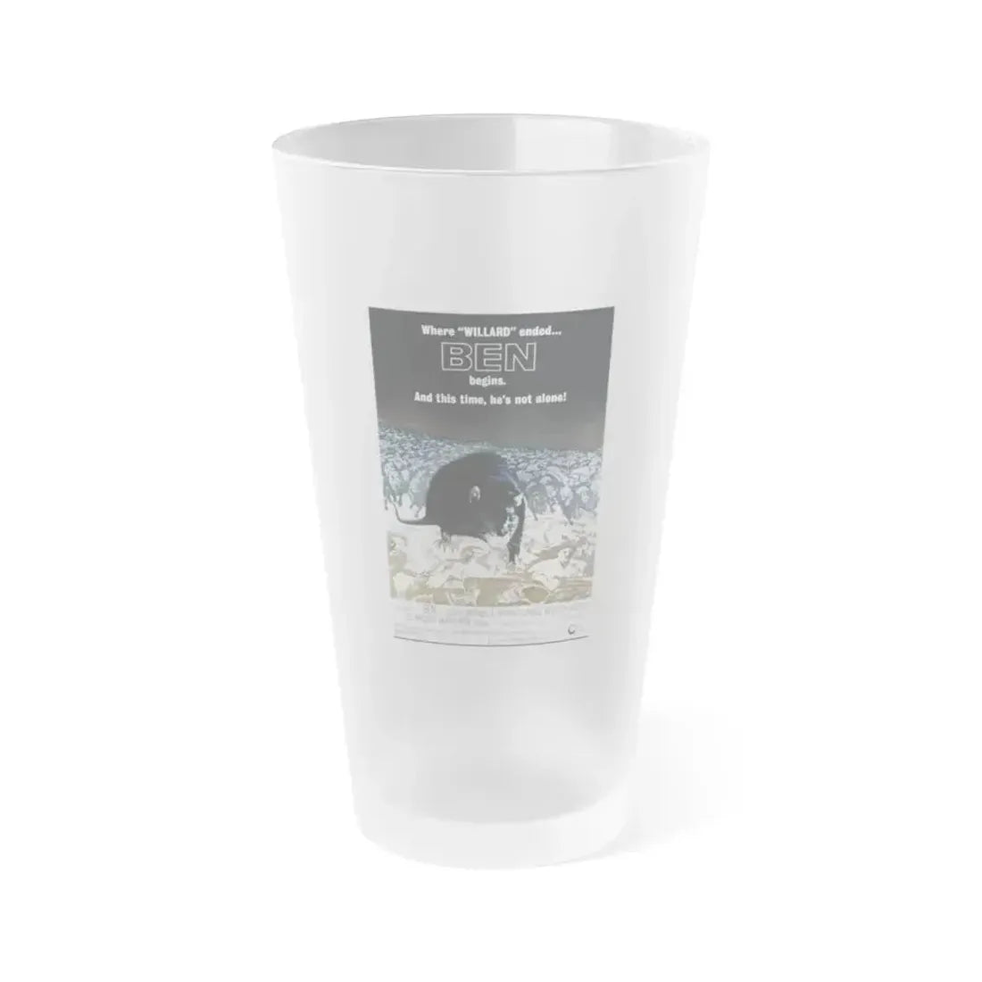 BEN 1972 Movie Poster - Frosted Pint Glass 16oz 16oz Frosted - Go Mug Yourself