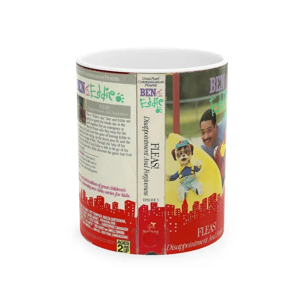 BEN AND EDDIE FLEAS DISAPOINTMENT AND FORGIVENESS (VHS COVER) - White Coffee Mug 11oz - Go Mug Yourself