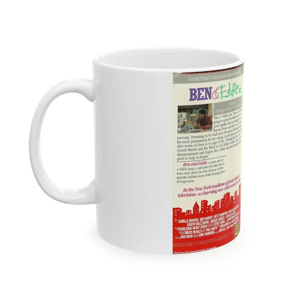 BEN AND EDDIE FLEAS DISAPOINTMENT AND FORGIVENESS (VHS COVER) - White Coffee Mug - Go Mug Yourself