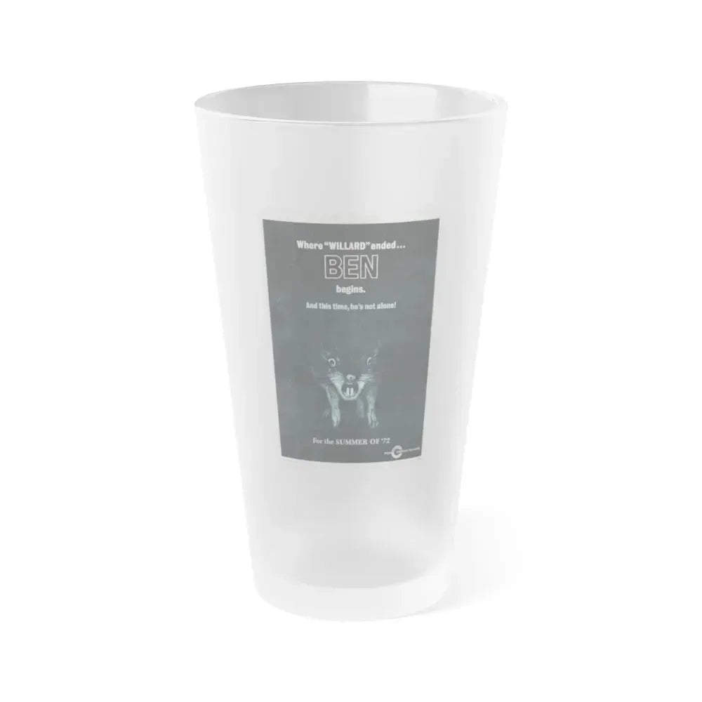 BEN (TEASER) 1972 Movie Poster - Frosted Pint Glass 16oz 16oz Frosted - Go Mug Yourself