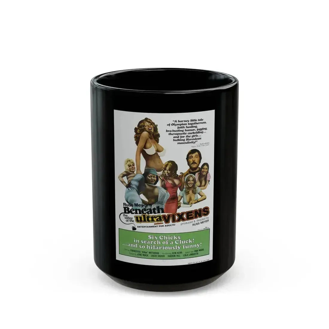 BENEATH THE VALLEY OF THE ULTRAVIXENS 1979 Movie Poster - Black Coffee Mug 15oz - Go Mug Yourself