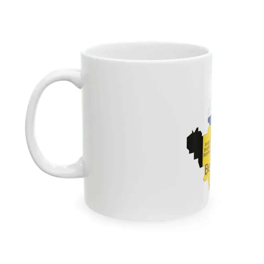 Benelux schematic map (Belgium) White Coffee Mug - Go Mug Yourself