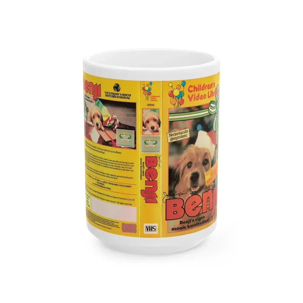 BENJI (VHS COVER) - White Coffee Mug 15oz - Go Mug Yourself
