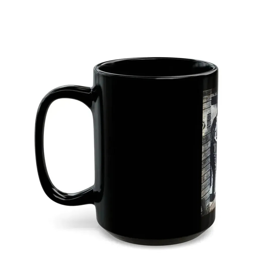 Bennie Brought a Gun, Bluebook for Men, January 1956 - Black Coffee Mug - Go Mug Yourself