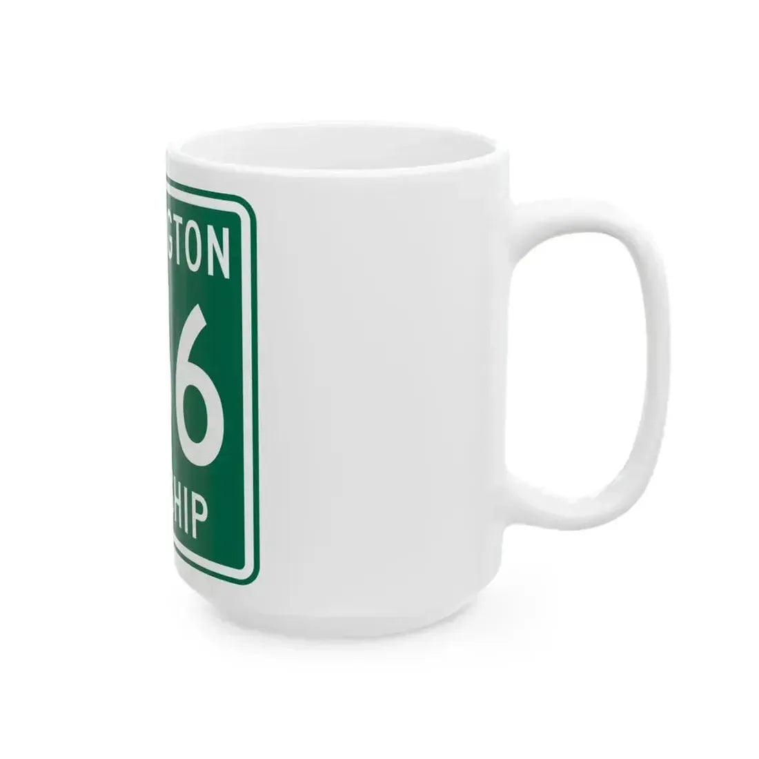 Bennington Township Route 256 Morrow County Ohio (Ohio) (Road Sign) White Coffee Mug - Go Mug Yourself