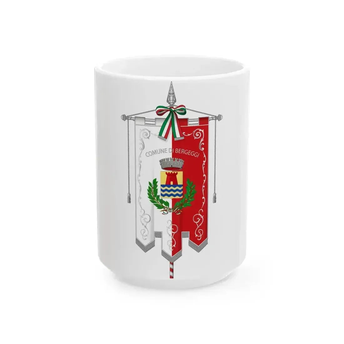 Bergeggi-Gonfalone (Italy) White Coffee Mug 15oz - Go Mug Yourself