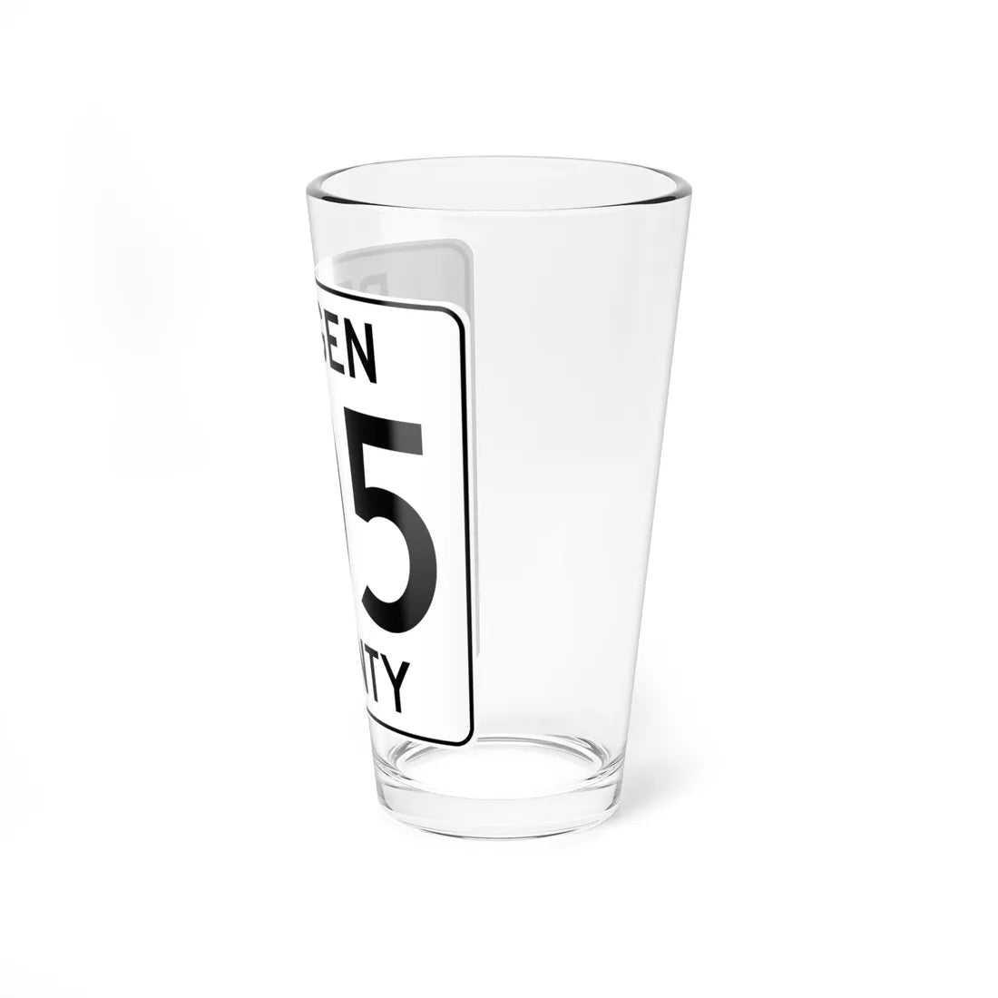 Bergen County 105 (New Jersey) (Road Sign) Pint Glass 16oz - Go Mug Yourself
