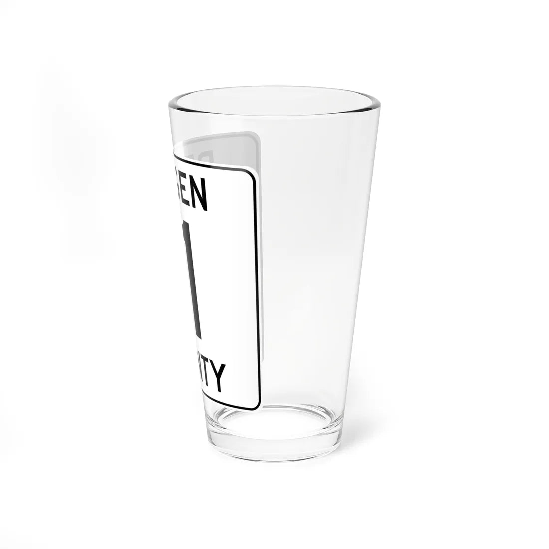 Bergen County 11 (New Jersey) (Road Sign) Pint Glass 16oz - Go Mug Yourself