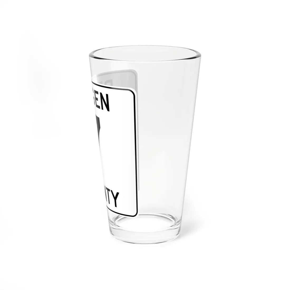 Bergen County 7 (New Jersey) (Road Sign) Pint Glass 16oz - Go Mug Yourself