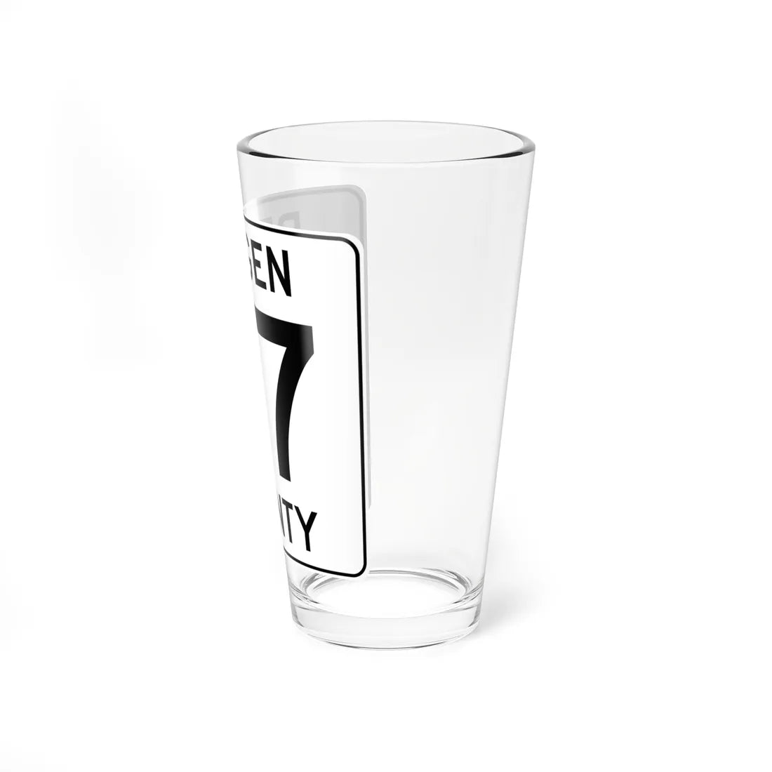 Bergen County 77 (New Jersey) (Road Sign) Pint Glass 16oz - Go Mug Yourself