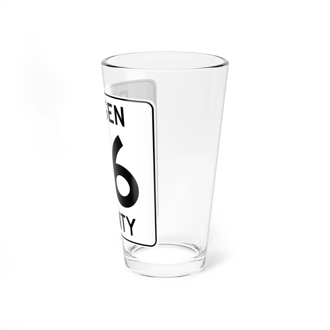 Bergen County 96 (New Jersey) (Road Sign) Pint Glass 16oz - Go Mug Yourself