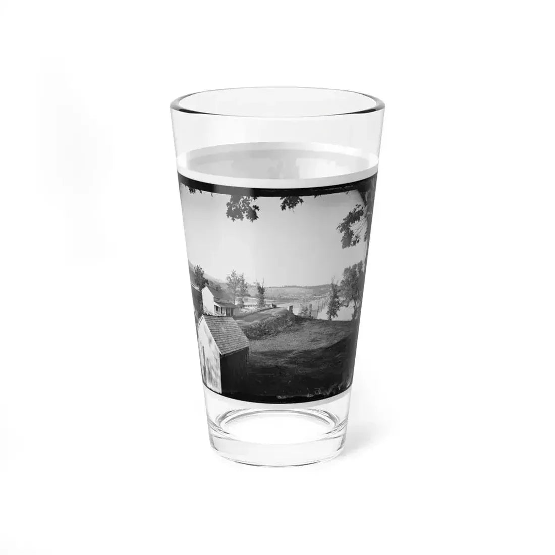 Berlin (Now Brunswick), Md. Pontoon Bridge And Ruins Of The Stone Bridge; Another View (U.S. Civil War) Pint Glass 16oz - Go Mug Yourself