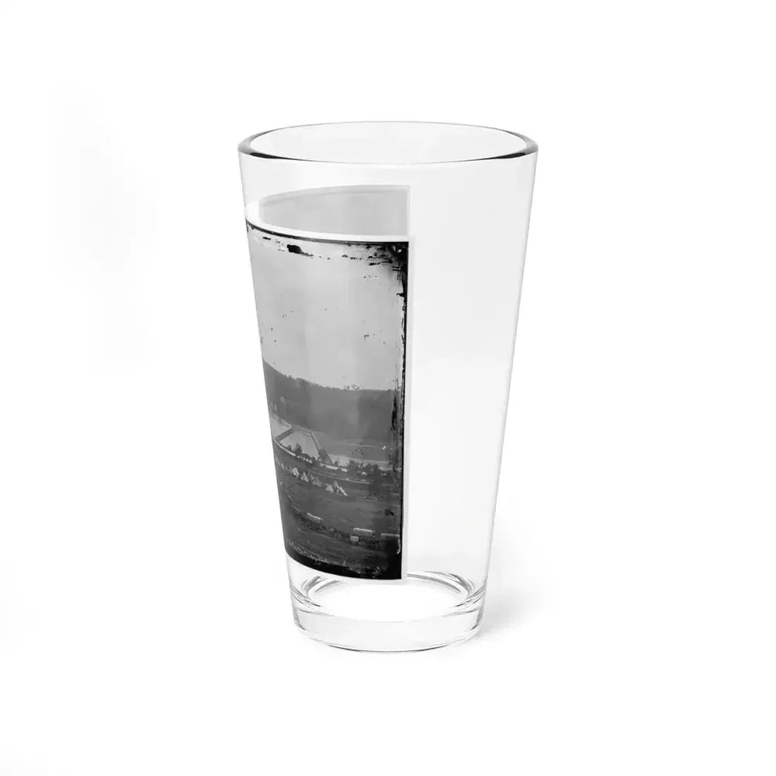 Berlin (Now Brunswick), Md. Pontoon Bridge And Ruins Of The Stone Bridge (U.S. Civil War) Pint Glass 16oz - Go Mug Yourself