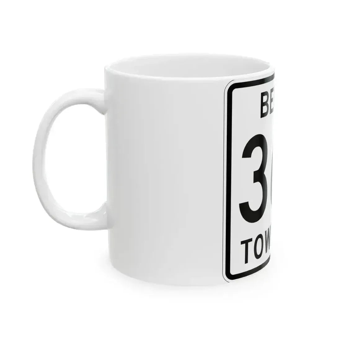 Berlin Township Route 362 Holmes County Ohio (Ohio) (Road Sign) White Coffee Mug - Go Mug Yourself