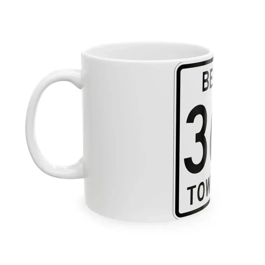 Berlin Township Route 366 Holmes County Ohio (Ohio) (Road Sign) White Coffee Mug - Go Mug Yourself
