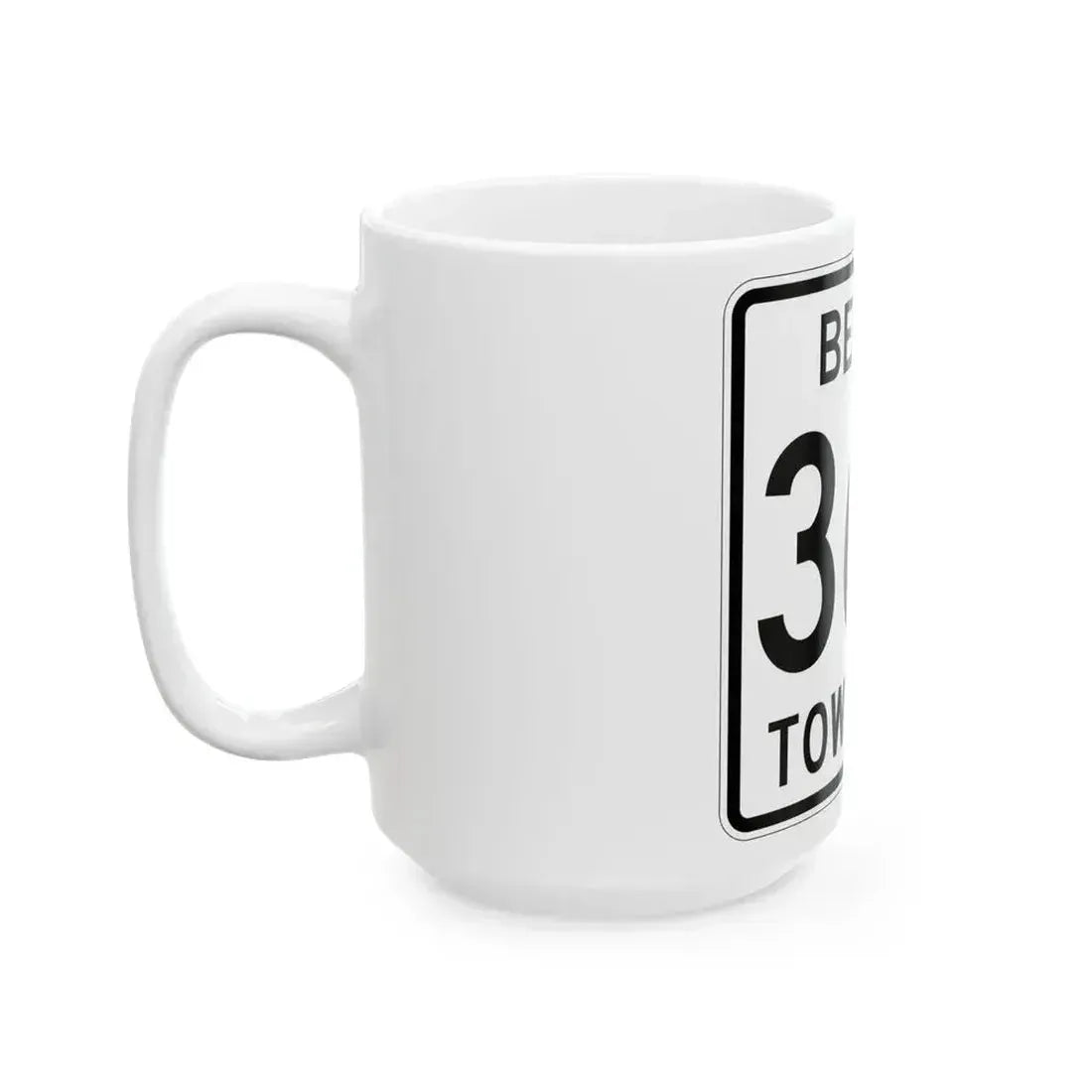 Berlin Township Route 366 Holmes County Ohio (Ohio) (Road Sign) White Coffee Mug - Go Mug Yourself