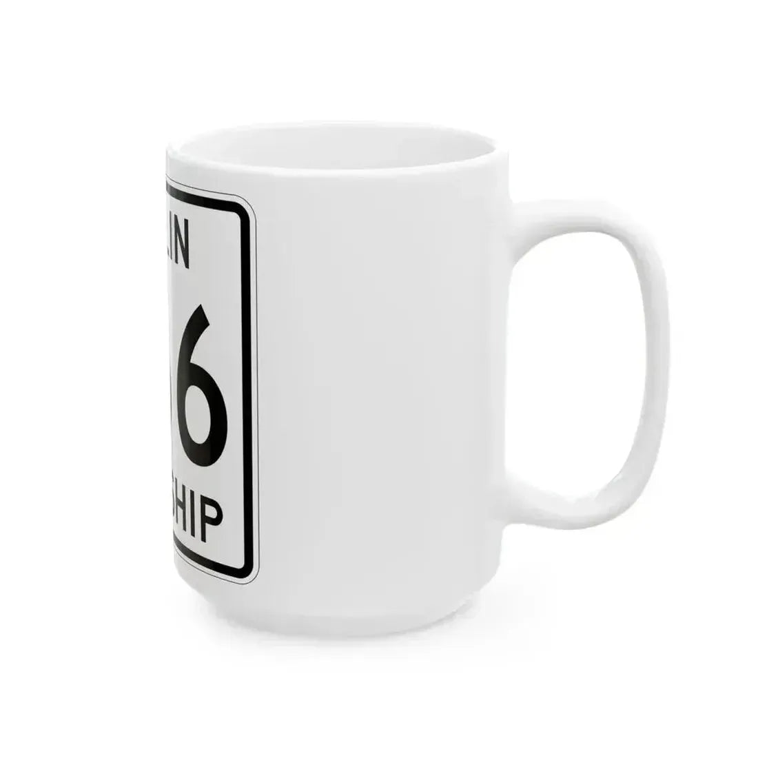 Berlin Township Route 366 Holmes County Ohio (Ohio) (Road Sign) White Coffee Mug - Go Mug Yourself