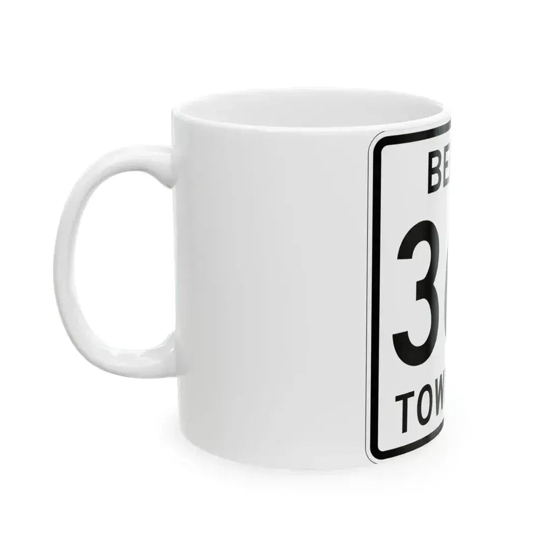 Berlin Township Route 367 Holmes County Ohio (Ohio) (Road Sign) White Coffee Mug - Go Mug Yourself