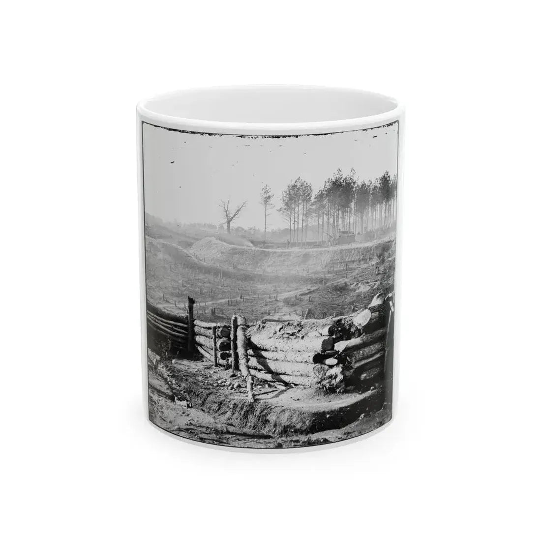 Bermuda Hundred, Va. Federal Earthworks On Left Of The Line, Near Point Of Rocks (U.S. Civil War) White Coffee Mug 11oz - Go Mug Yourself