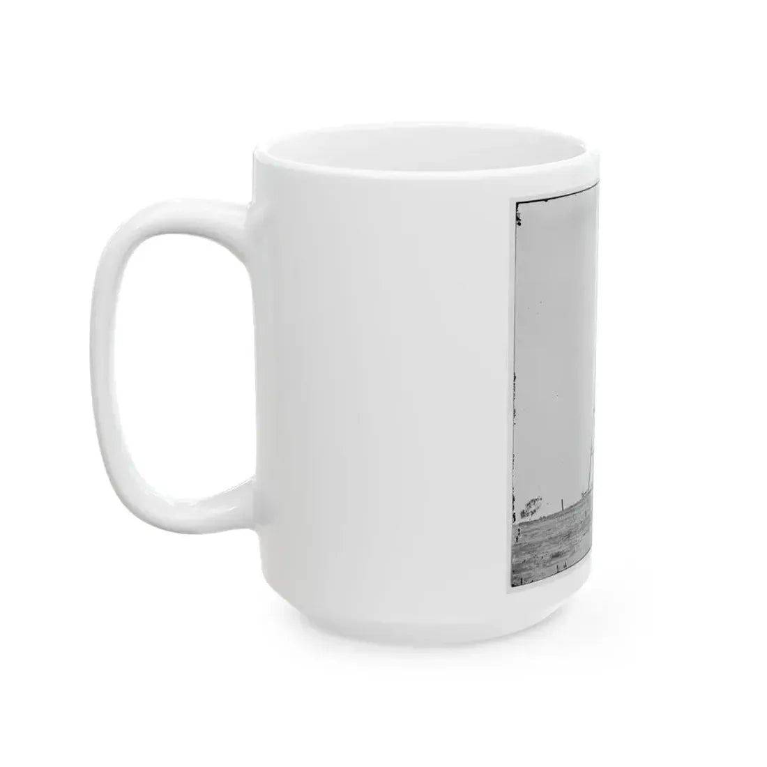 Bermuda Hundred, Va. Signal Tower On Left Of The Line Near The Appomattox River (U.S. Civil War) White Coffee Mug - Go Mug Yourself