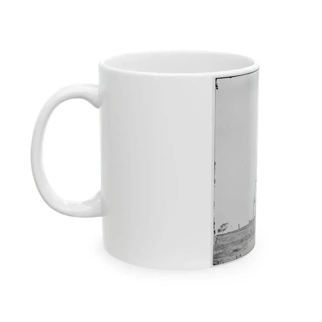 Bermuda Hundred, Va. Signal Tower On Left Of The Line Near The Appomattox River (U.S. Civil War) White Coffee Mug - Go Mug Yourself