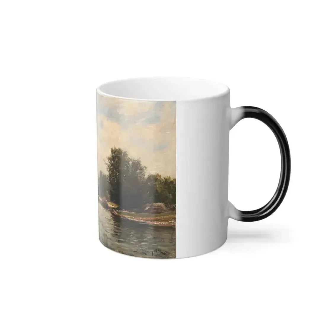 Berndt Lindholm (1841-1914) Coastal View - Oil on Canvas 1882 - Color Changing Mug 11oz - Go Mug Yourself