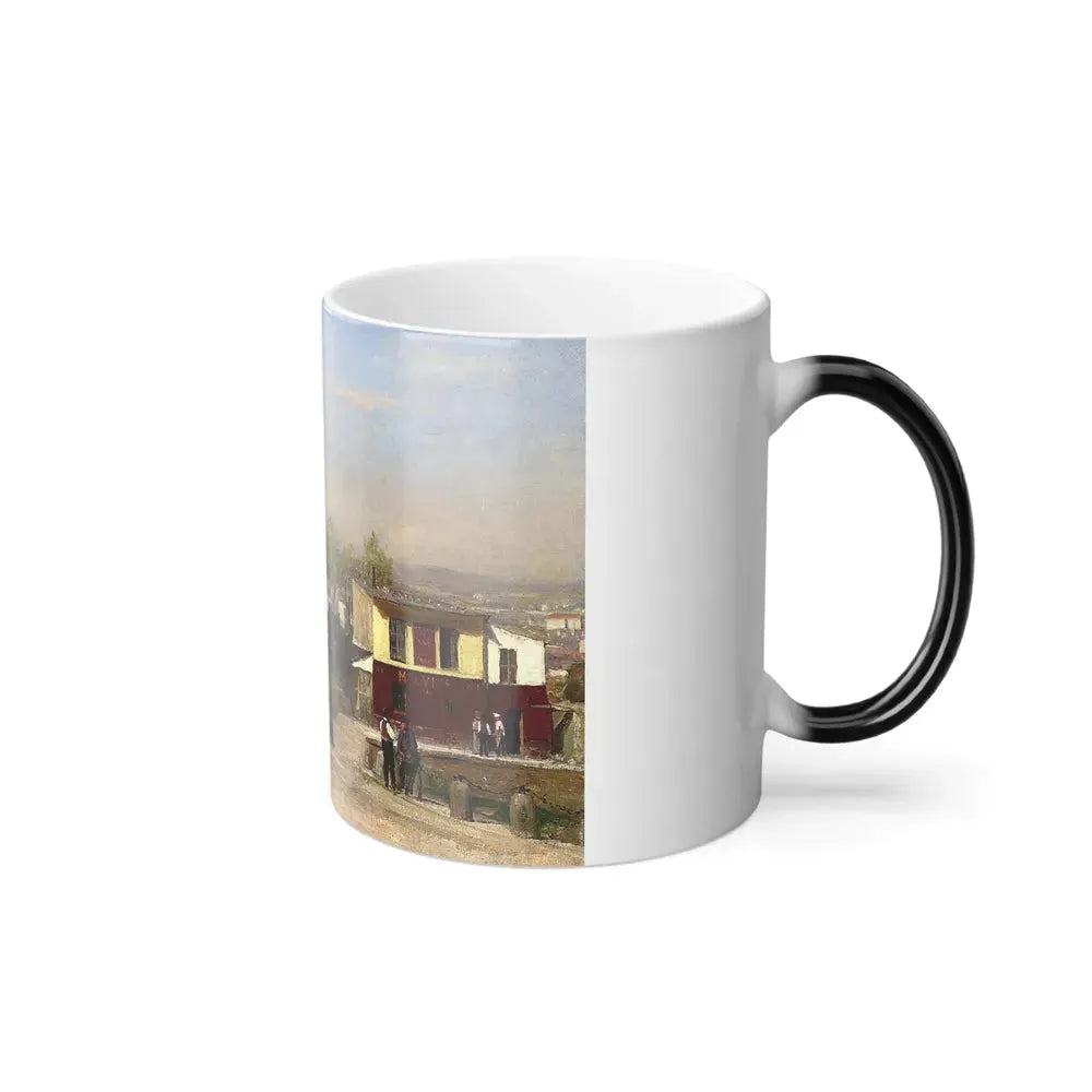 Berndt Lindholm (1841-1914) Montmartre, Paris - Oil on Board 1875 - Color Changing Mug 11oz - Go Mug Yourself