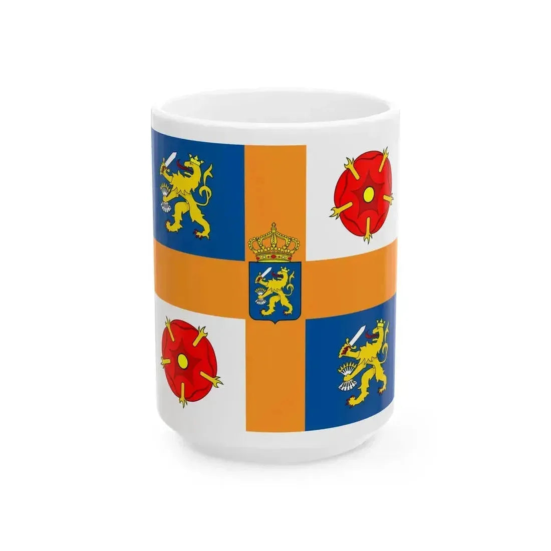 Bernhard van Lippe-Biesterfeld vlag (Netherlands) White Coffee Mug 15oz - Go Mug Yourself