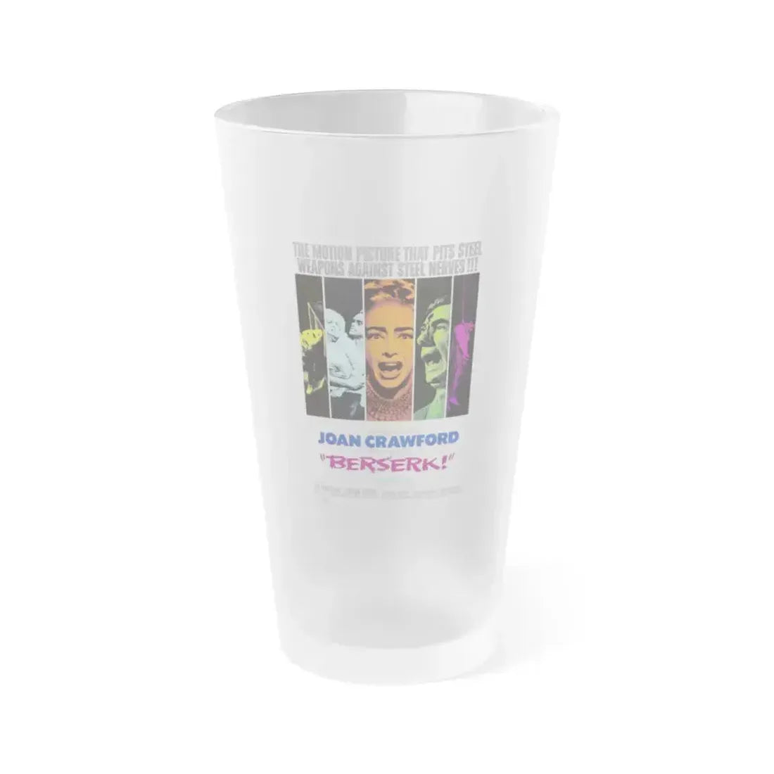BERSERK 1967 Movie Poster - Frosted Pint Glass 16oz 16oz Frosted - Go Mug Yourself