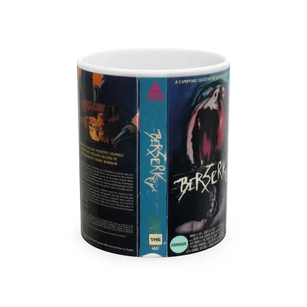 BERSERKER (VHS COVER) - White Coffee Mug 11oz - Go Mug Yourself