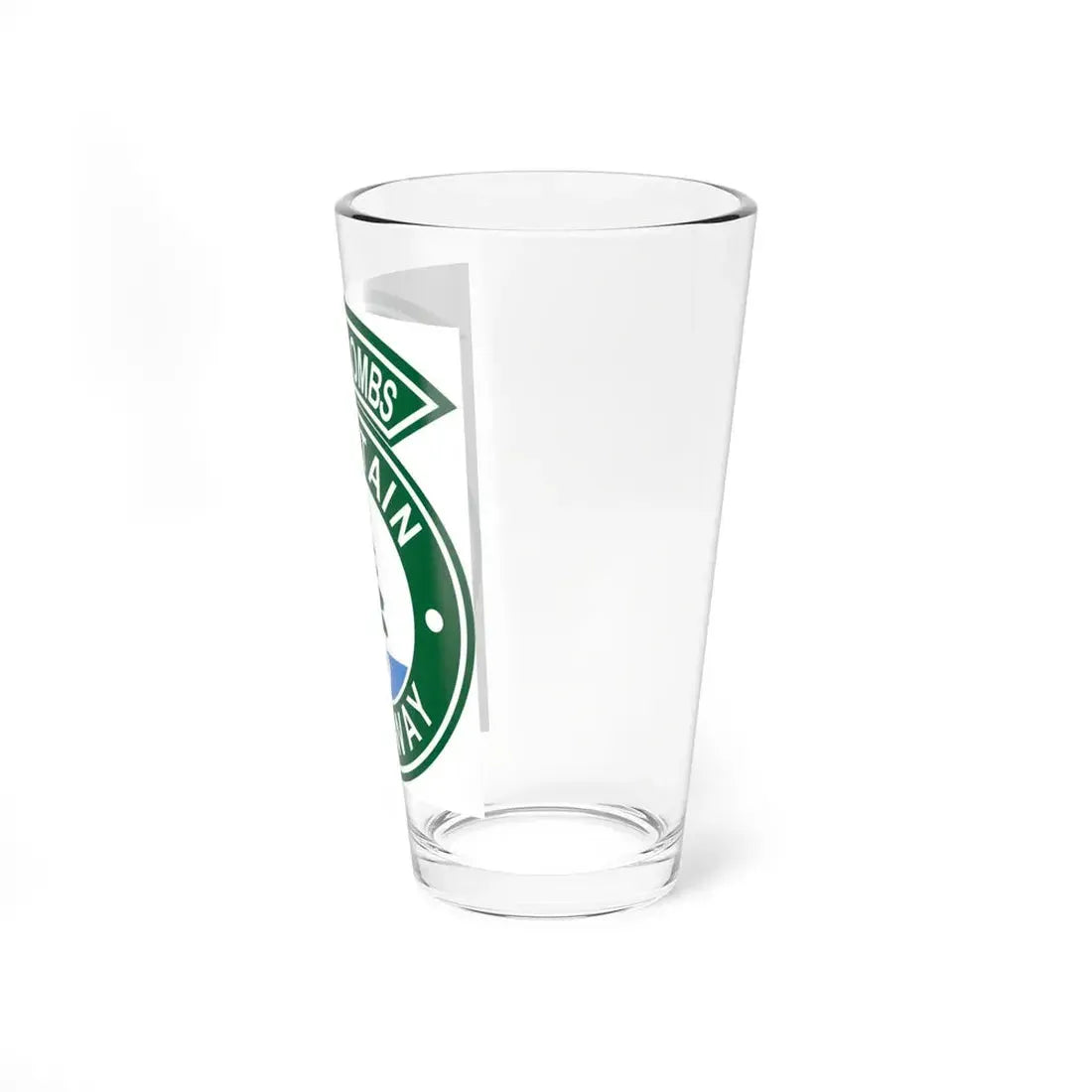 Bert T. Combs Mountain Parkway logo (Kentucky) (Road Sign) Pint Glss 16oz - Go Mug Yourself