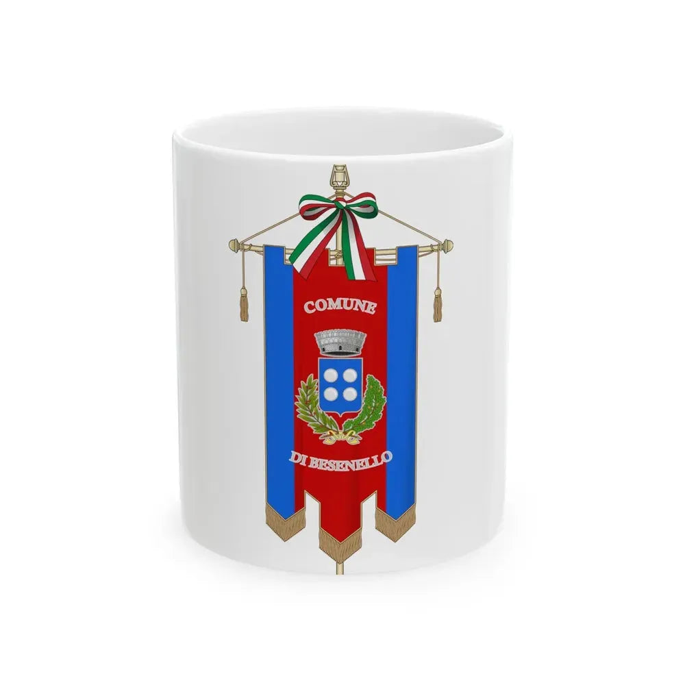 Besenello-Gonfalone (Italy) White Coffee Mug 11oz - Go Mug Yourself