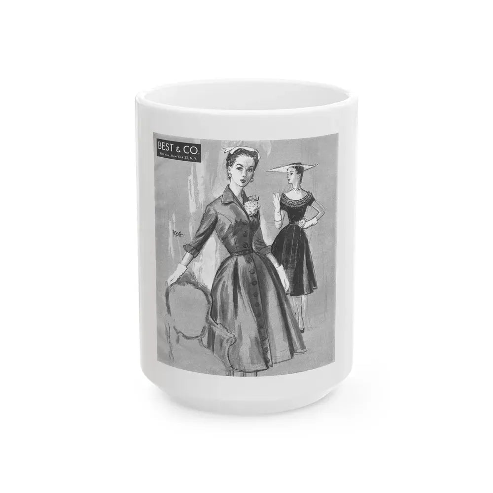 Best & Co. advertisement, 1954 - White Coffee Mug 15oz - Go Mug Yourself