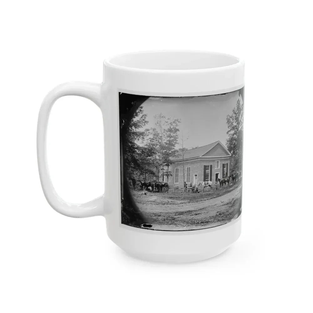 Bethel Church, Va. View Of The Church, Temporary Headquarters Of Gen. Ambrose E. Burnside (U.S. Civil War) White Coffee Mug - Go Mug Yourself
