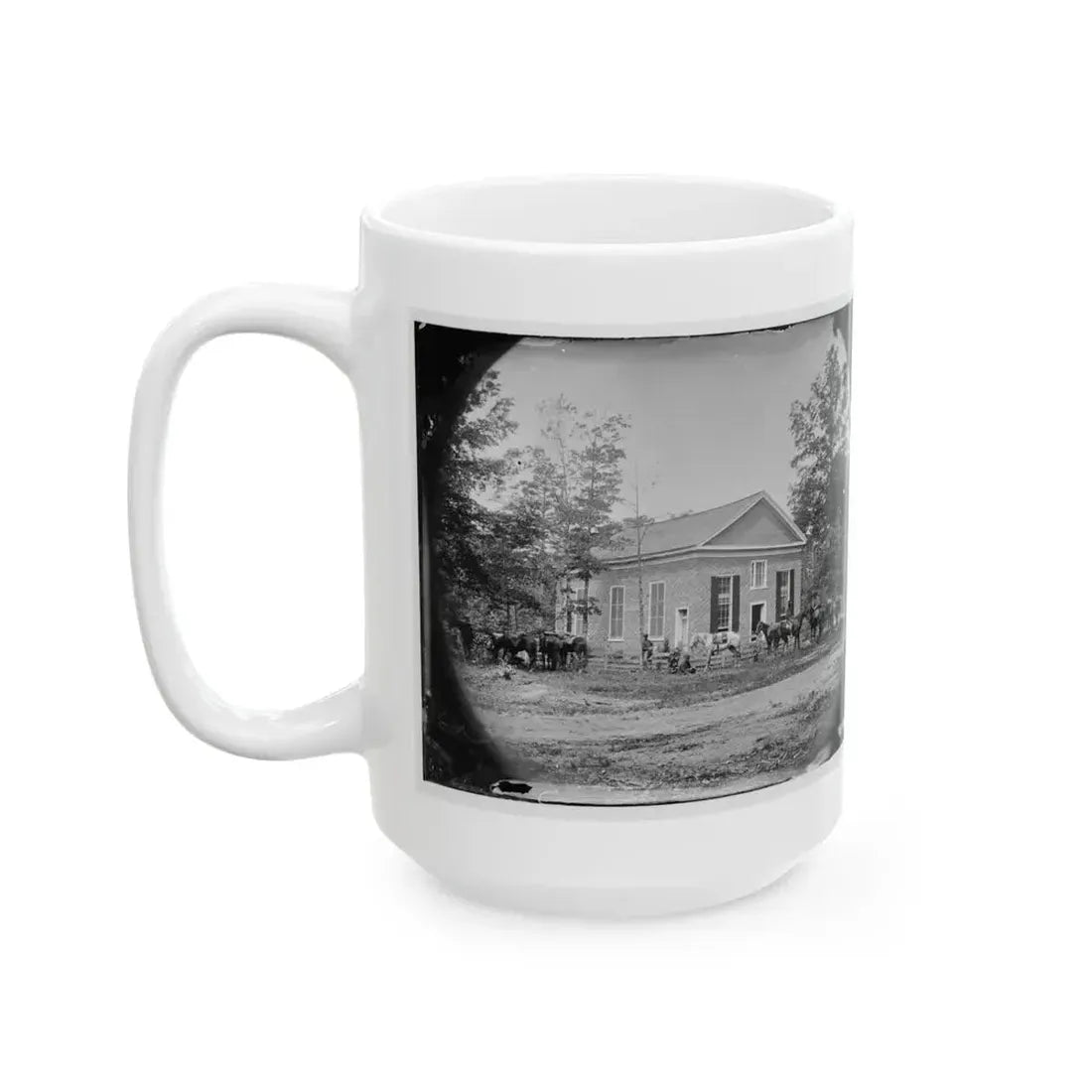 Bethel Church, Va. View Of The Church, Temporary Headquarters Of Gen. Ambrose E. Burnside (U.S. Civil War) White Coffee Mug - Go Mug Yourself