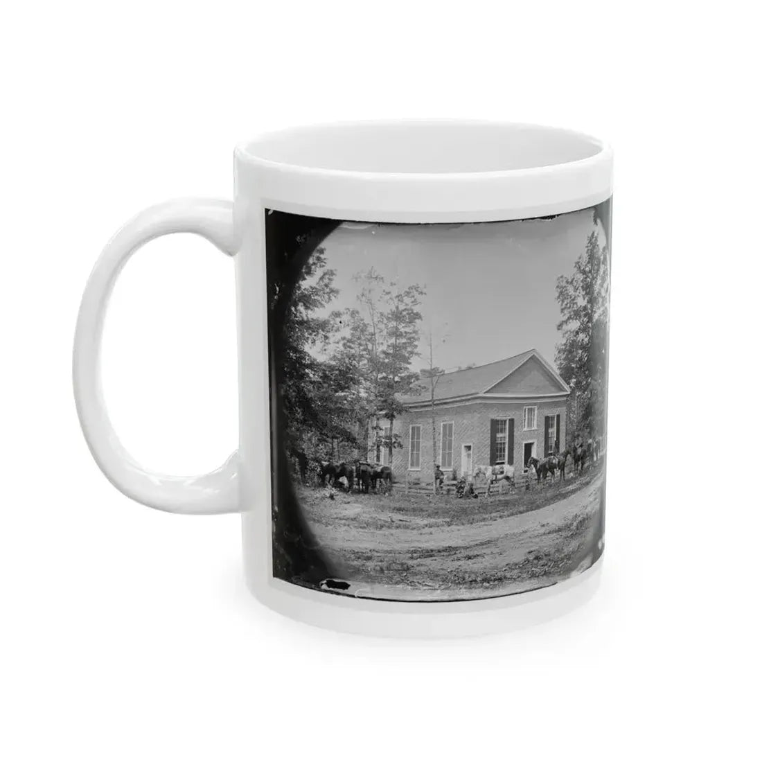 Bethel Church, Va. View Of The Church, Temporary Headquarters Of Gen. Ambrose E. Burnside (U.S. Civil War) White Coffee Mug - Go Mug Yourself