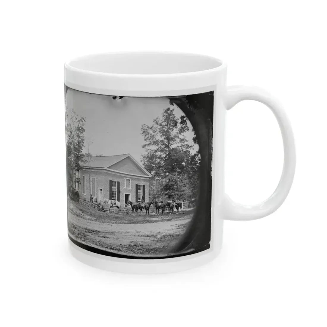 Bethel Church, Va. View Of The Church, Temporary Headquarters Of Gen. Ambrose E. Burnside (U.S. Civil War) White Coffee Mug - Go Mug Yourself