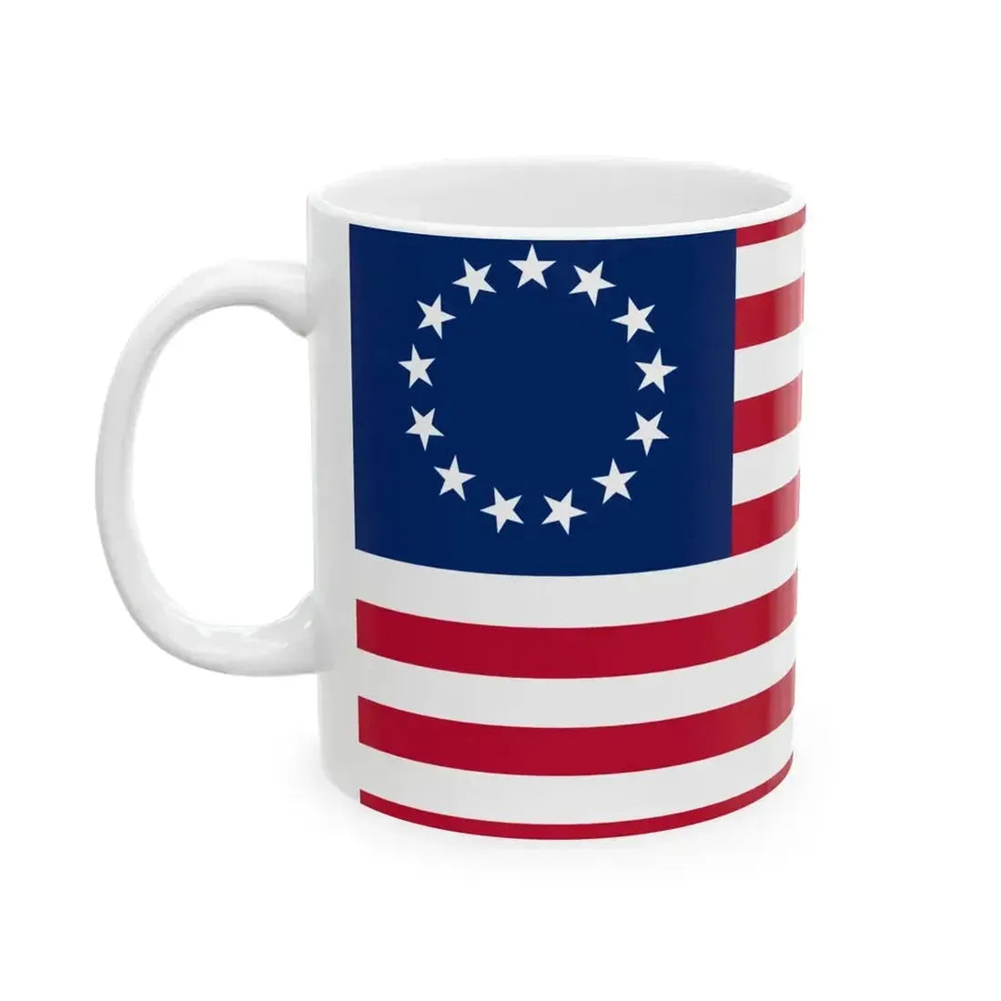 Betsy Ross flag (United States) White Coffee Mug - Go Mug Yourself